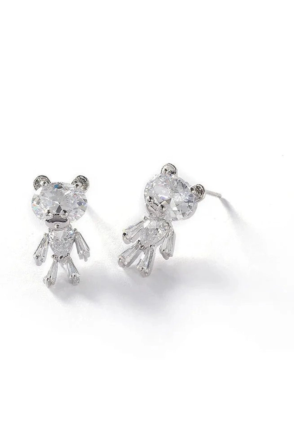 New Style Trends - Edgy Little Bear Zirconia Stud Earrings - Outfit Ideas