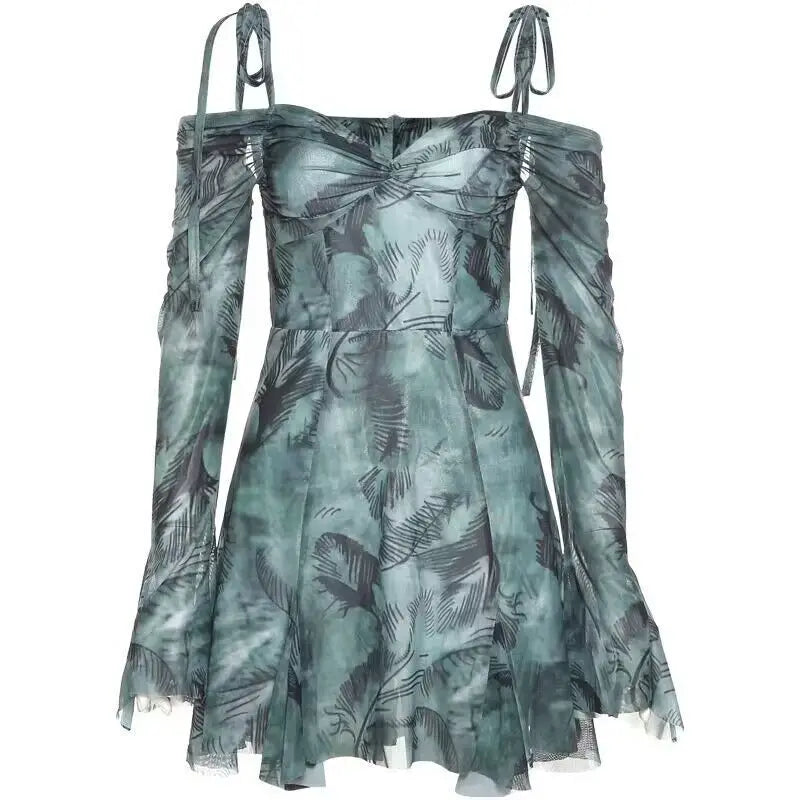 New Style Trends - Edgy Mist Garden Cold Shoulder Dress - Outfit Ideas