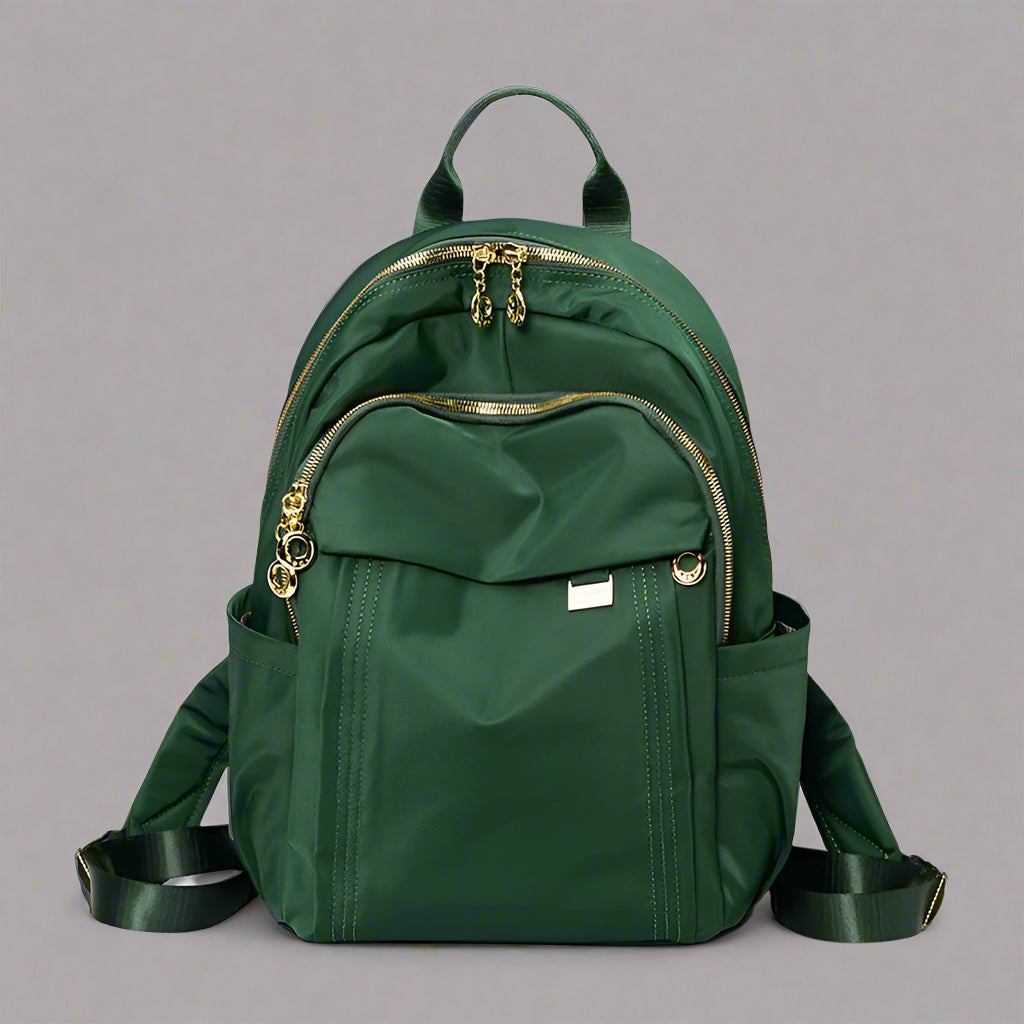 New Style Trends - Emerald Luxe Zip Aesthetic Backpack - Outfit Ideas