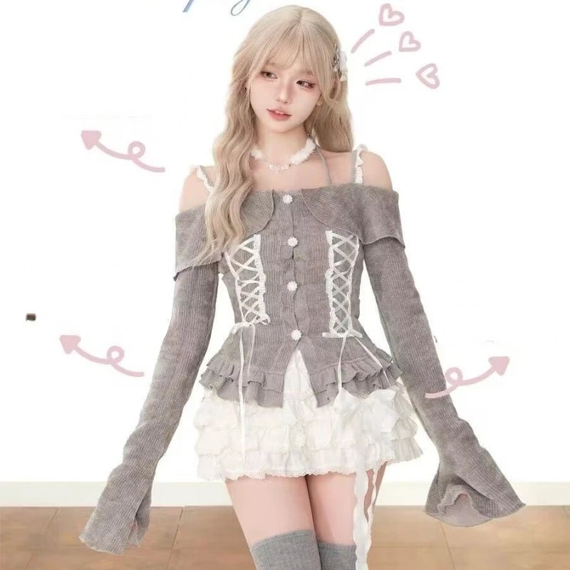 New Style Trends - Enchanted Lace-Up Kawaii Outfit Set - Outfit Ideas