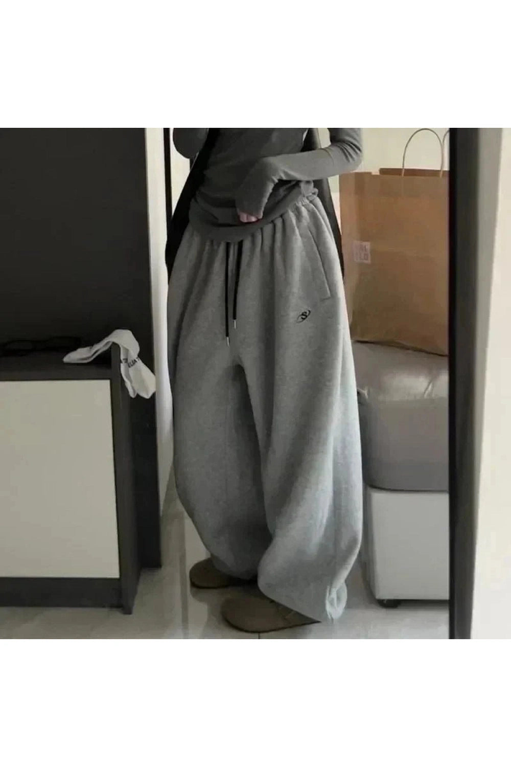 New Style Trends - Fleece Wide Leg Sweatpants - Outfit Ideas