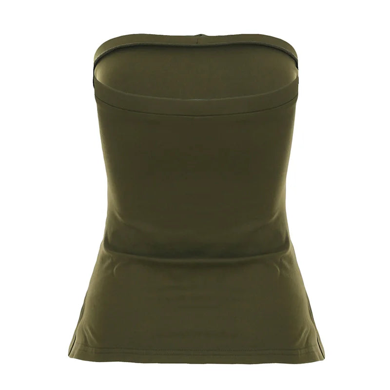 New Style Trends - Floral Bead Strapless Tube Coquette Top - Outfit Ideas