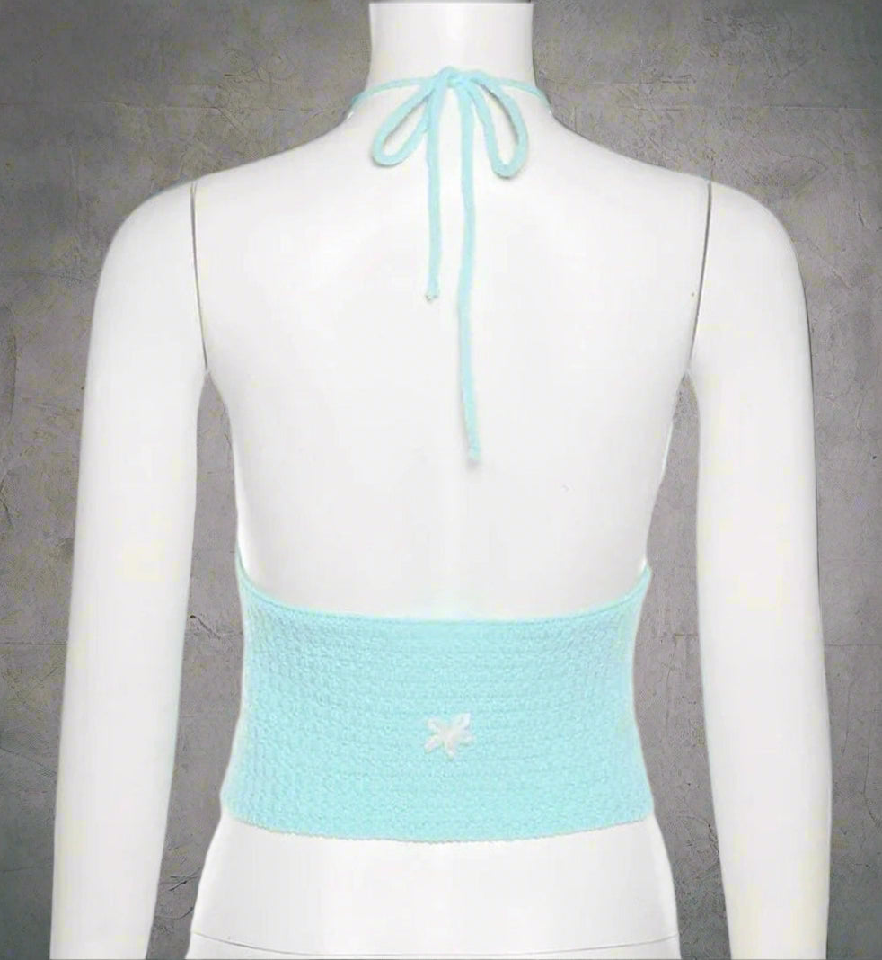 New Style Trends - Floral Halter Crop Top - Outfit Ideas