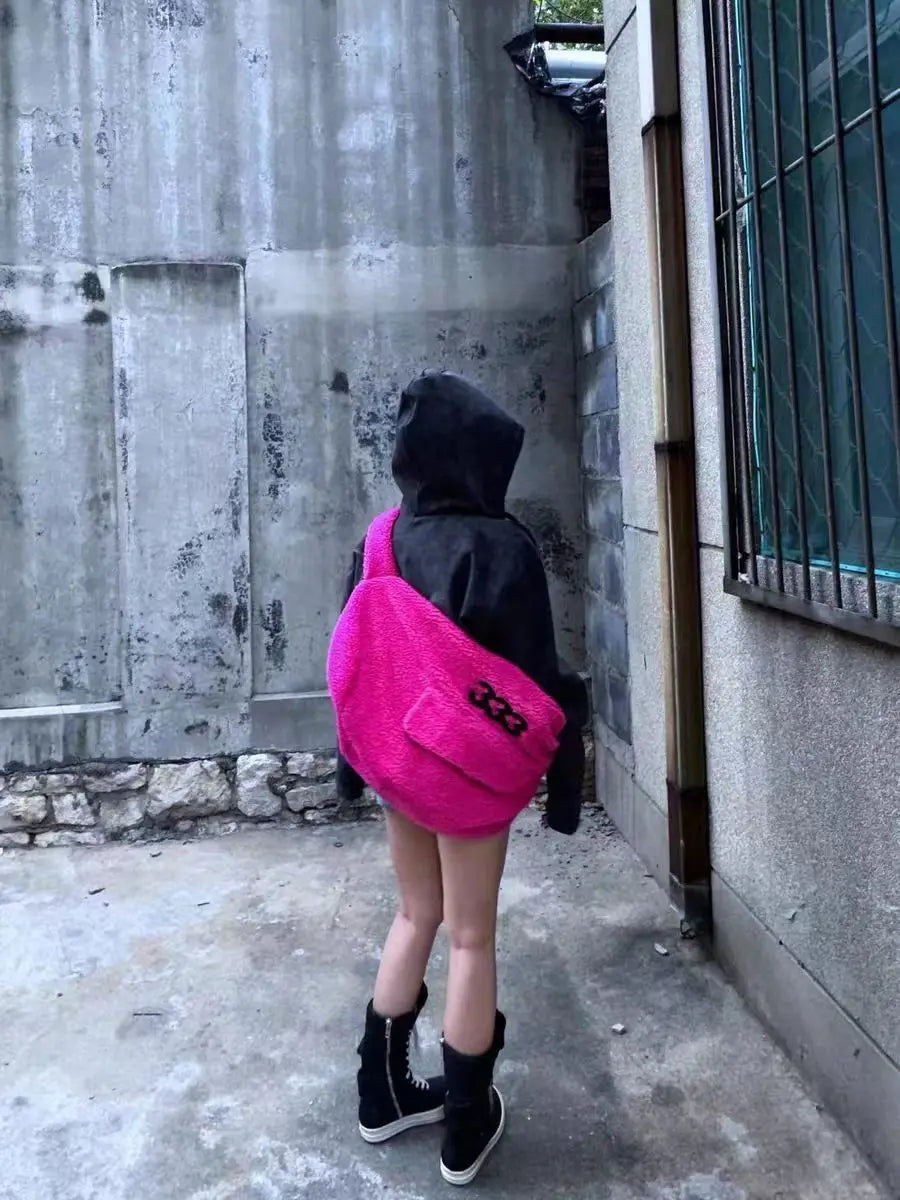 New Style Trends - Fuzzy Dreamcore Edgy Slouch Bag - Outfit Ideas