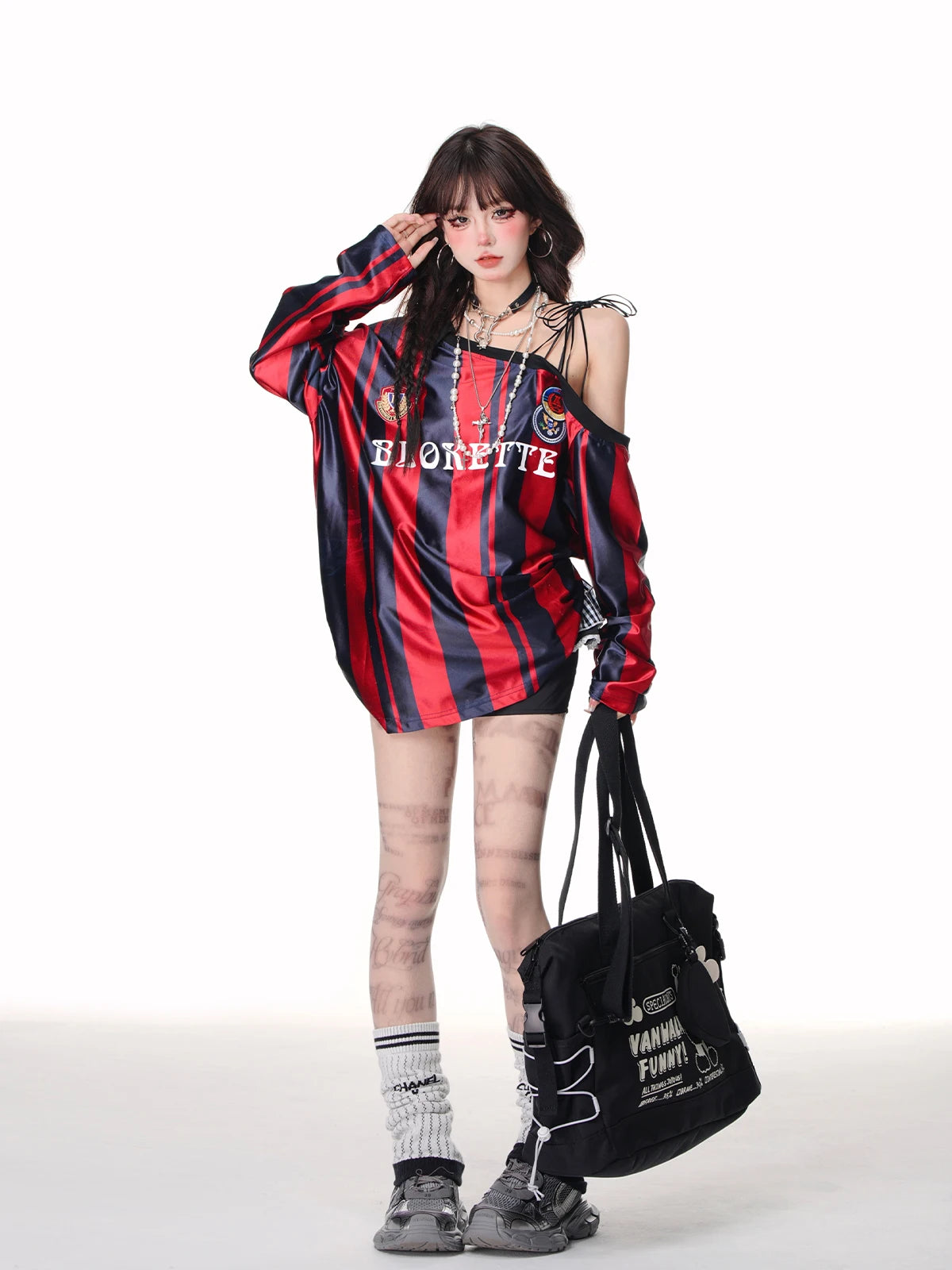 New Style Trends - Goalkeeper Striped Edgy Top - Outfit Ideas