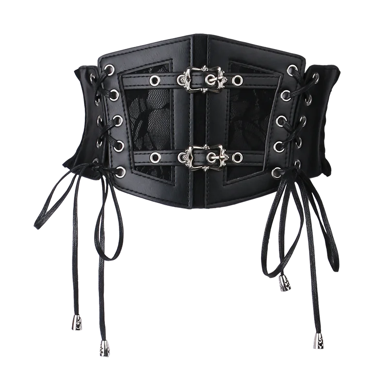 New Style Trends - Gothic Lock & Lace Corset Goth Belt - Outfit Ideas