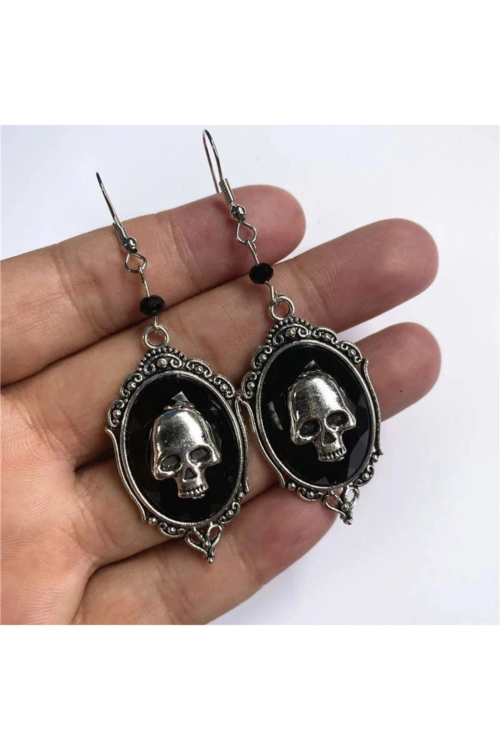 New Style Trends - Gothic Skull Cameo Earrings - Outfit Ideas