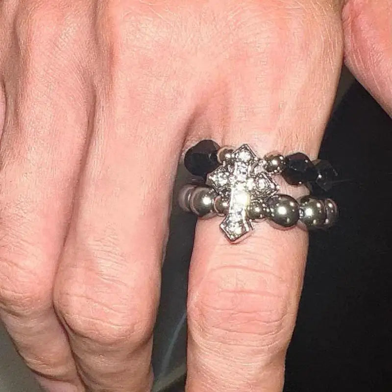 New Style Trends - Grunge Faith Beaded Ring - Outfit Ideas