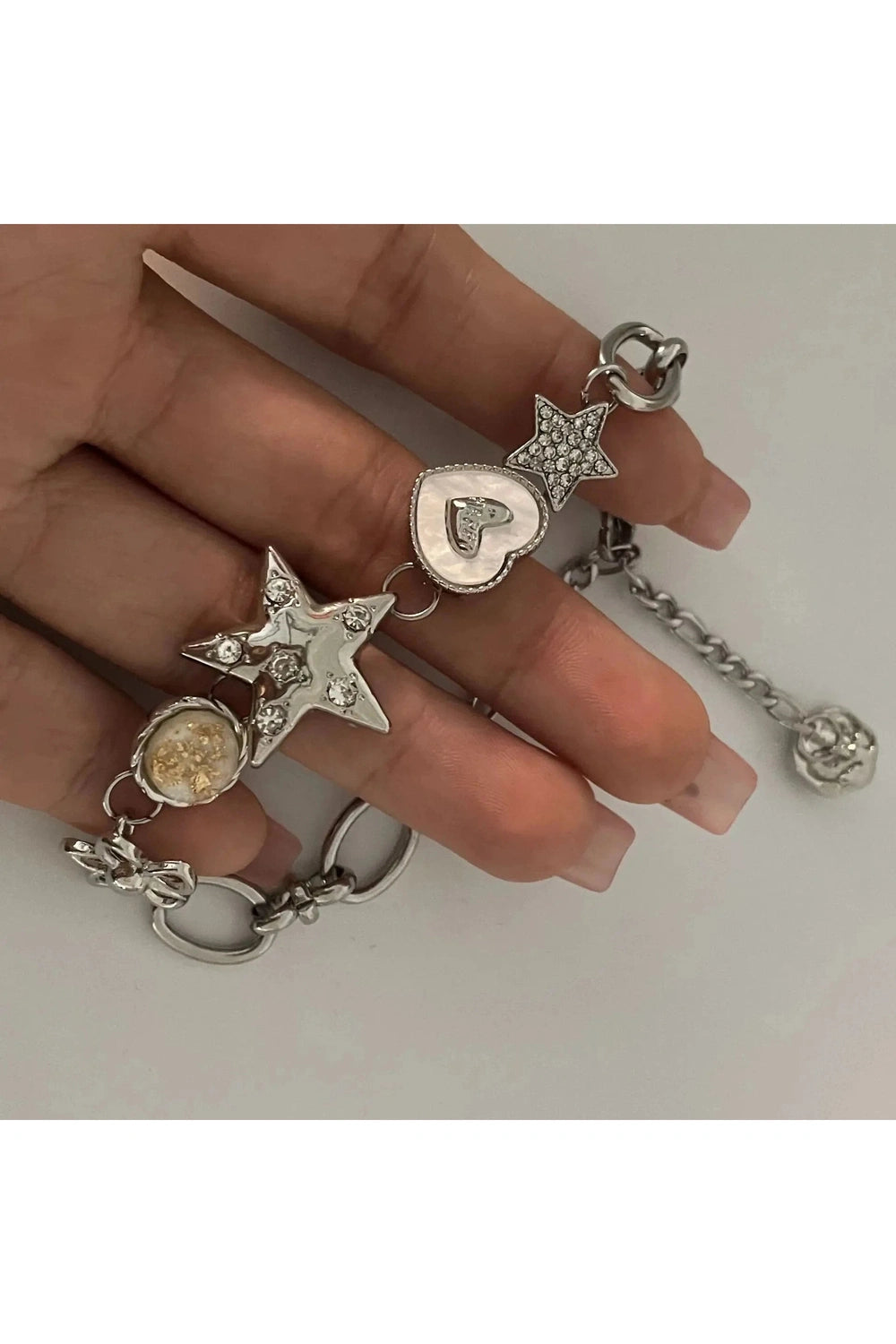 New Style Trends - Heart Star Chain Bracelet Y2K Fairy Jewelry - Outfit Ideas