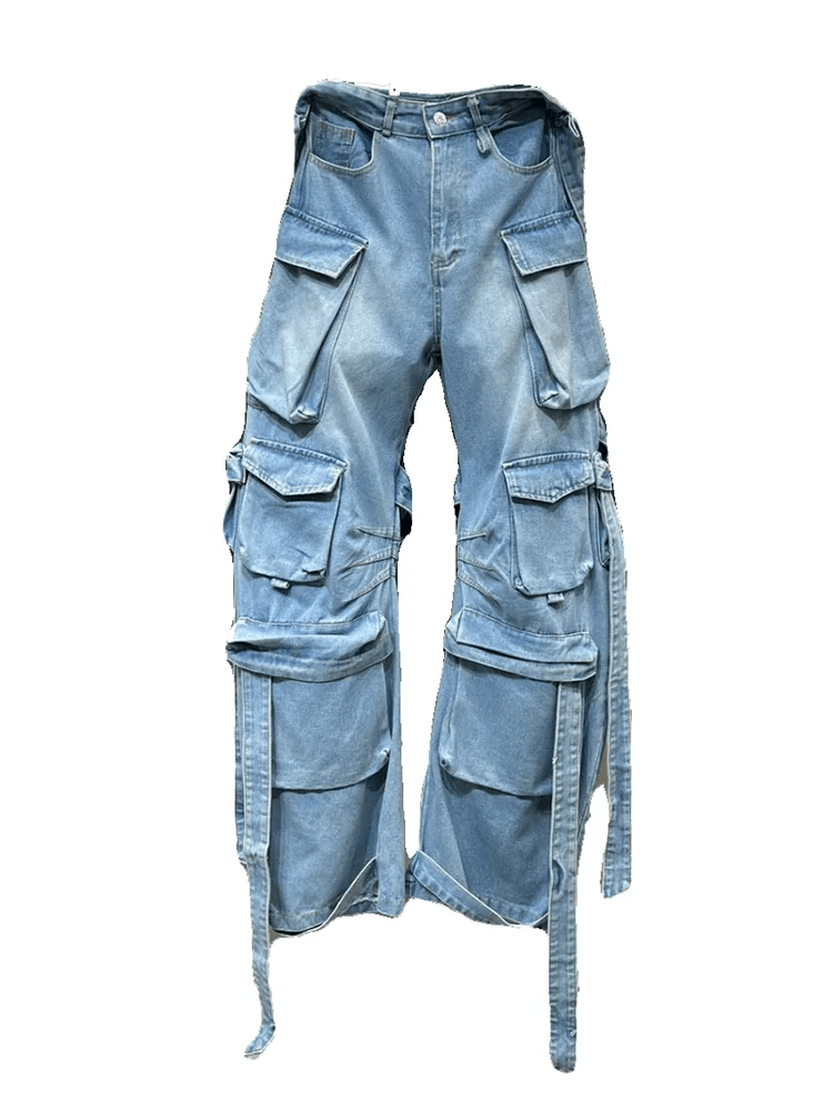 New Style Trends - Heavy Duty Y2k Denim Cargo Pants - Outfit Ideas