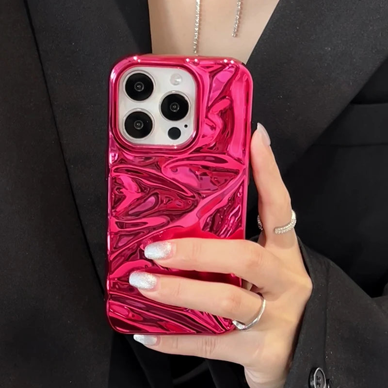 New Style Trends - Hot Magenta Wave Aesthetic iPhone Case - Outfit Ideas