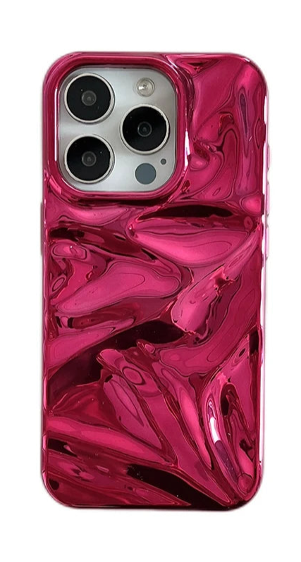 New Style Trends - Hot Magenta Wave Aesthetic iPhone Case - Outfit Ideas