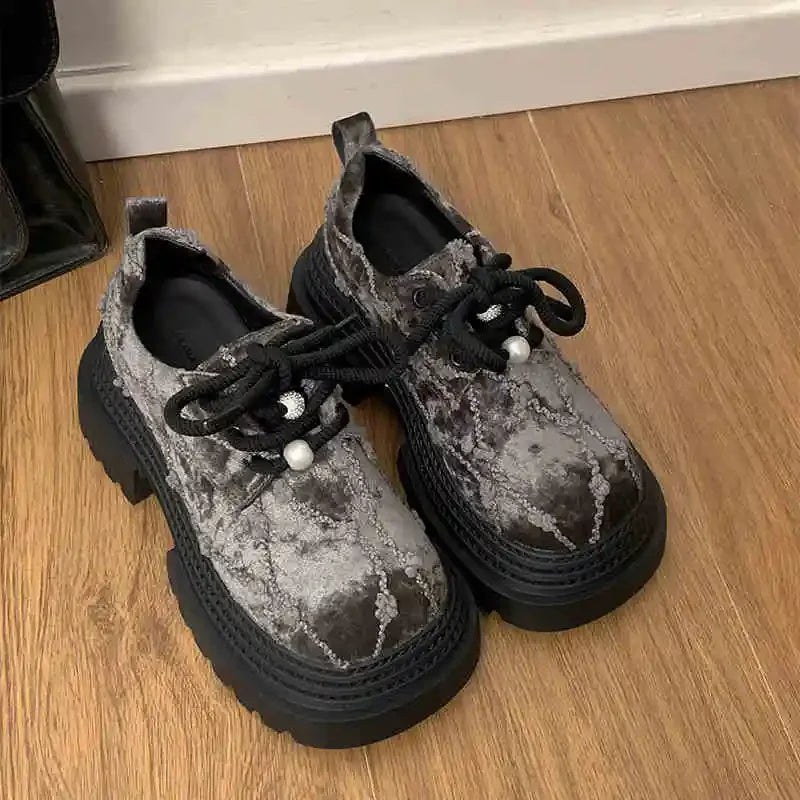 New Style Trends - Industrial Stitch Combat Platform Alt Shoes - Outfit Ideas