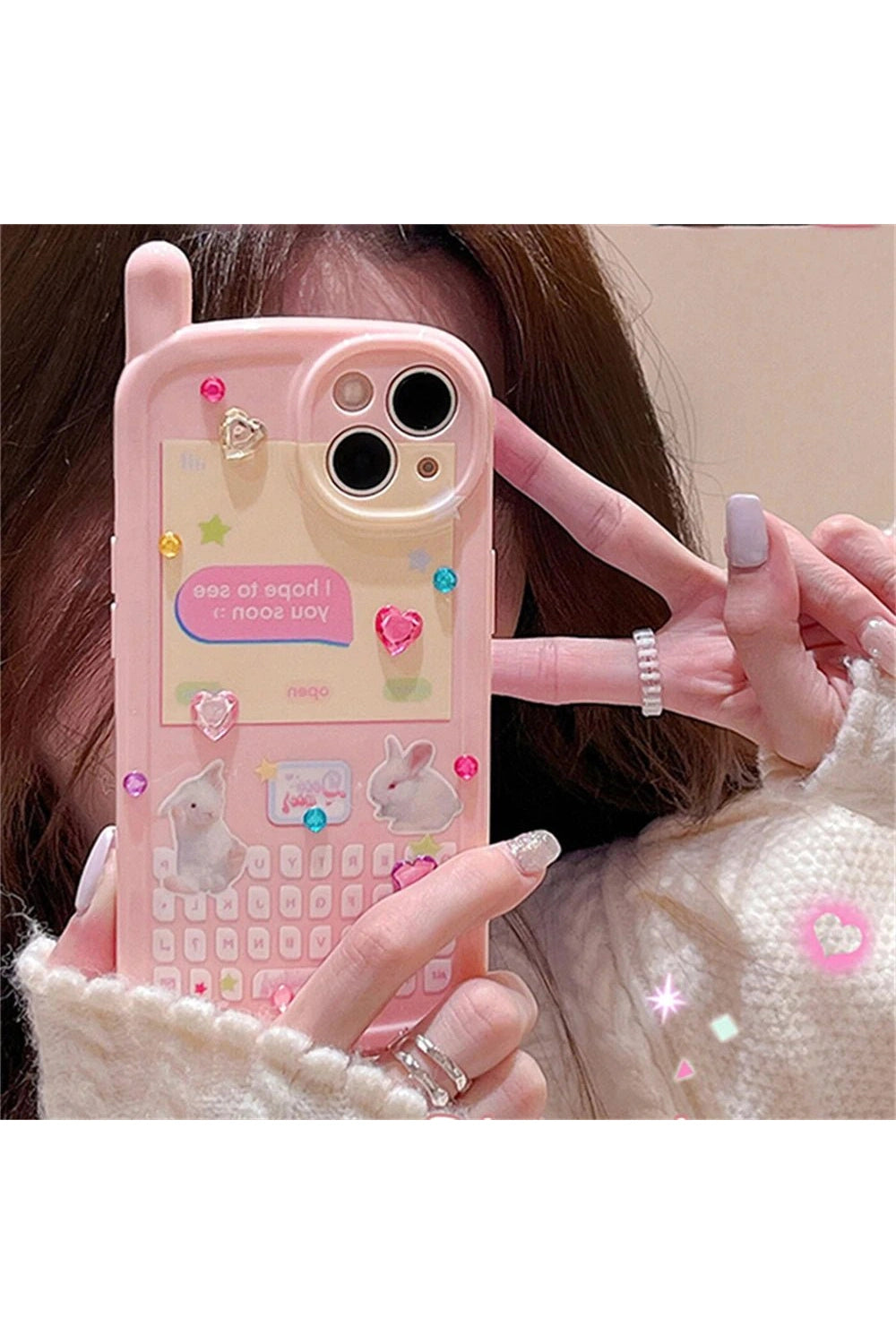 New Style Trends - Kawaii 3D Rabbit Korean iPhone Case - Outfit Ideas