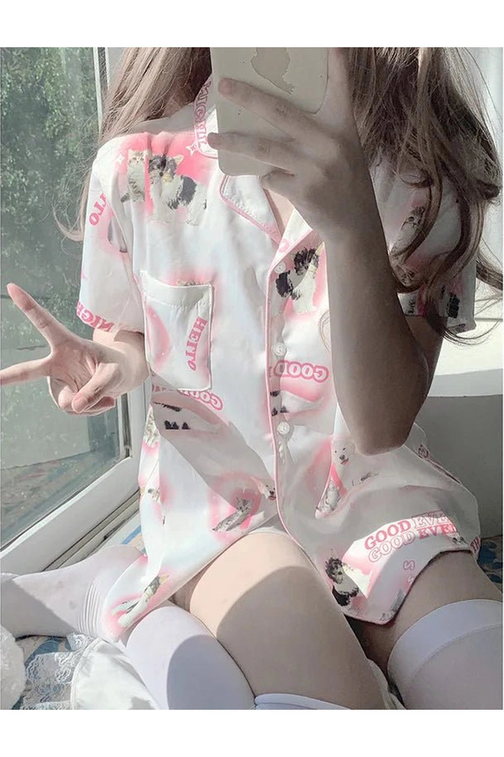 New Style Trends - Kawaii Cartoon Cat Pajama Set - Outfit Ideas