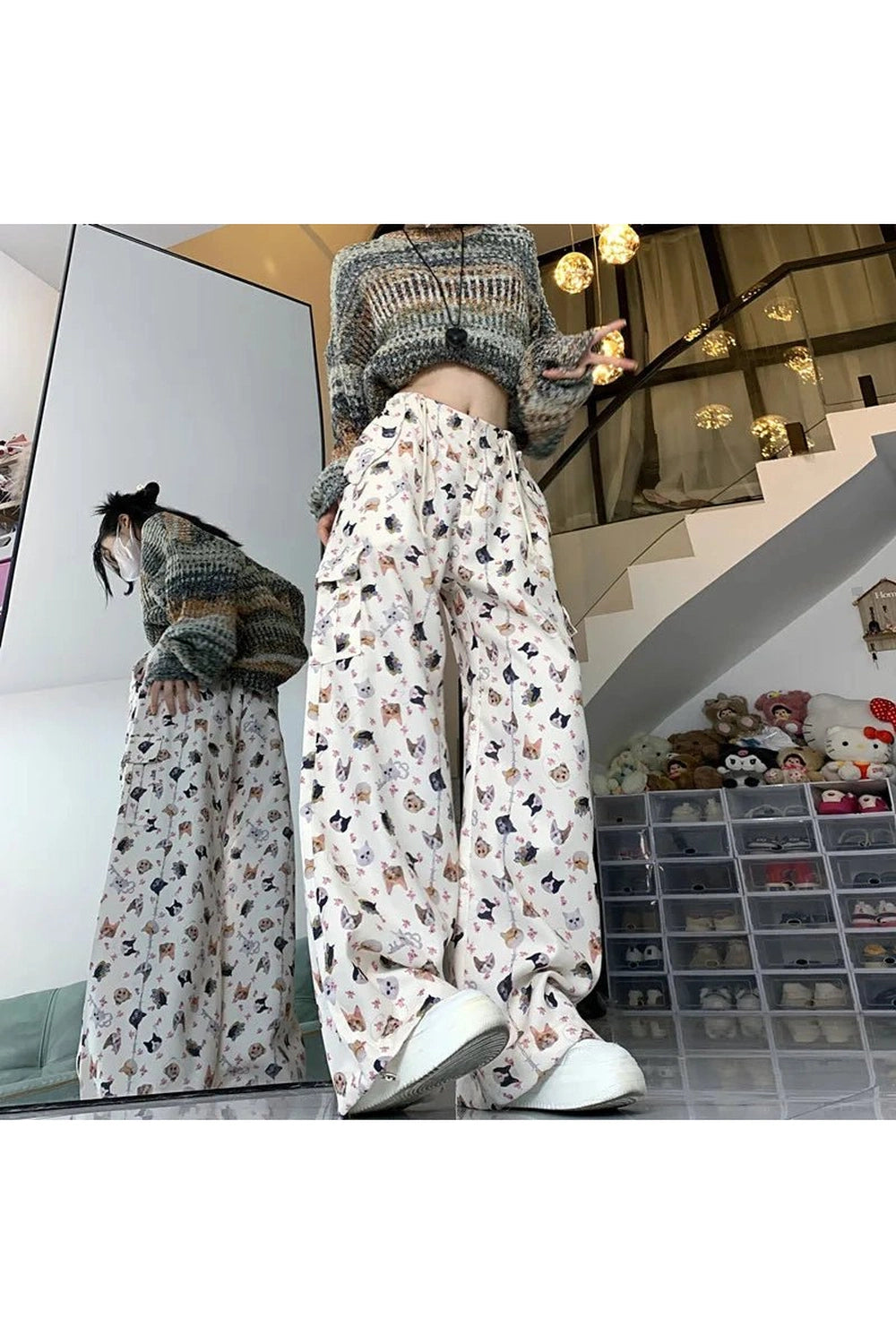 New Style Trends - Kawaii Graffiti Wide Leg Suit Pants - Outfit Ideas New Style Trends - Kawaii Graffiti Wide Leg Suit Pants - Outfit Ideas