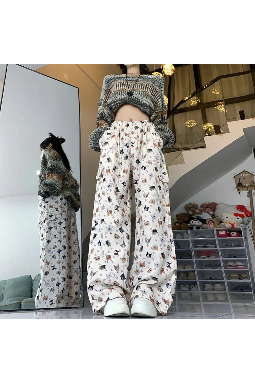 New Style Trends - Kawaii Graffiti Wide Leg Suit Pants - Outfit Ideas New Style Trends - Kawaii Graffiti Wide Leg Suit Pants - Outfit Ideas
