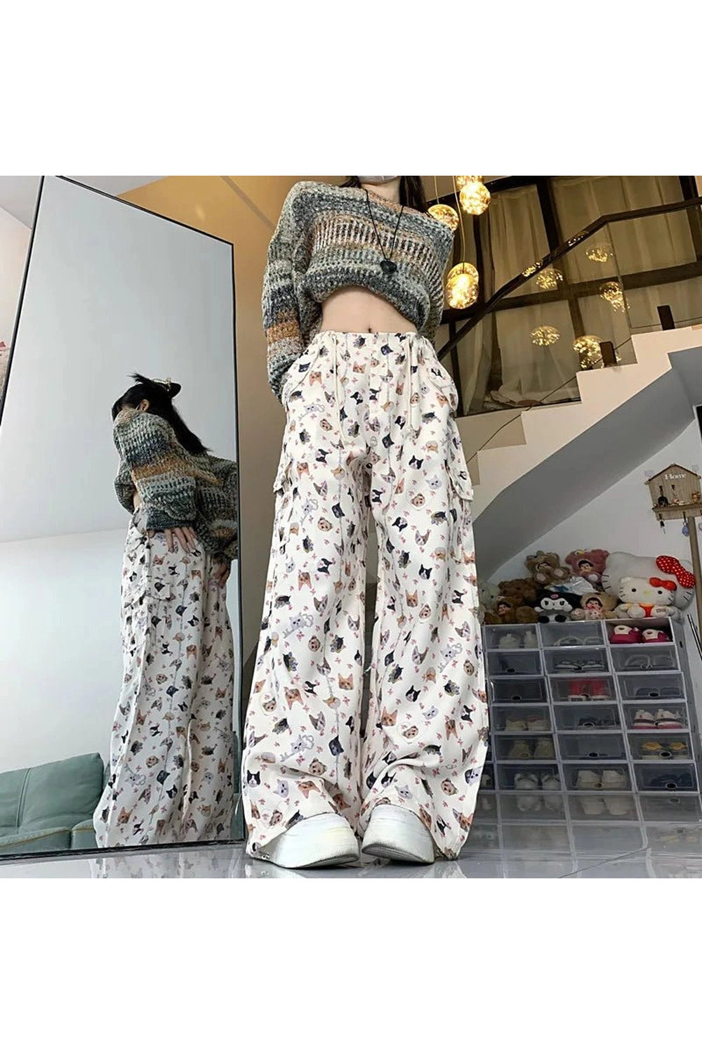 New Style Trends - Kawaii Graffiti Wide Leg Suit Pants - Outfit Ideas New Style Trends - Kawaii Graffiti Wide Leg Suit Pants - Outfit Ideas