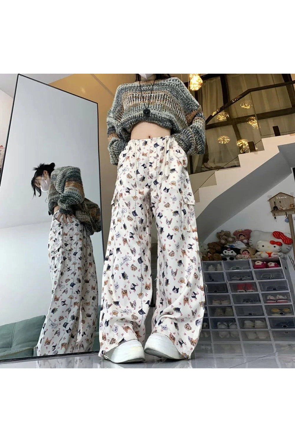 New Style Trends - Kawaii Graffiti Wide Leg Suit Pants - Outfit Ideas New Style Trends - Kawaii Graffiti Wide Leg Suit Pants - Outfit Ideas