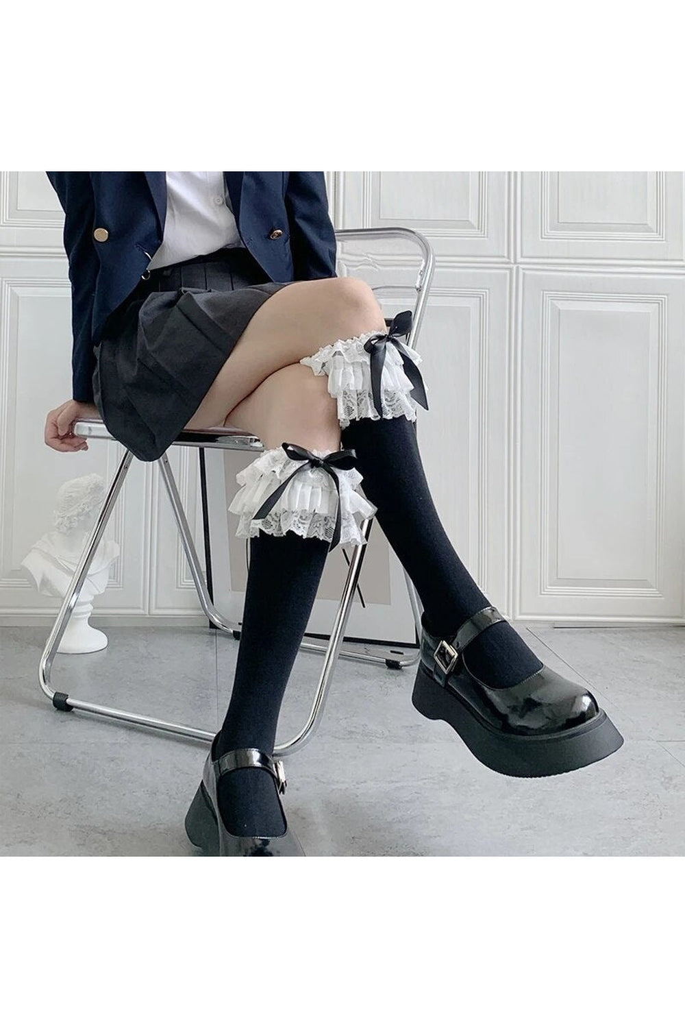 New Style Trends - Kawaii Layered Bow Stockings - Outfit Ideas