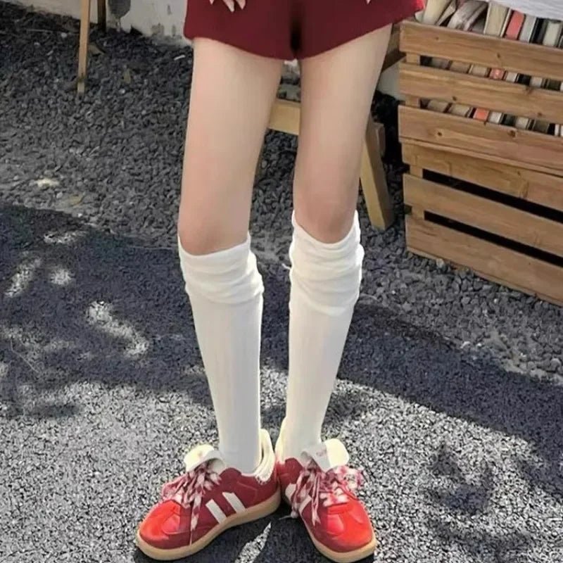 New Style Trends - Kawaii Soft Ruched Over-the-Knee Socks - Outfit Ideas