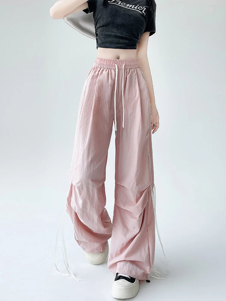 New Style Trends - Kawaii Y2k Ribbon Wide Pants - Outfit Ideas