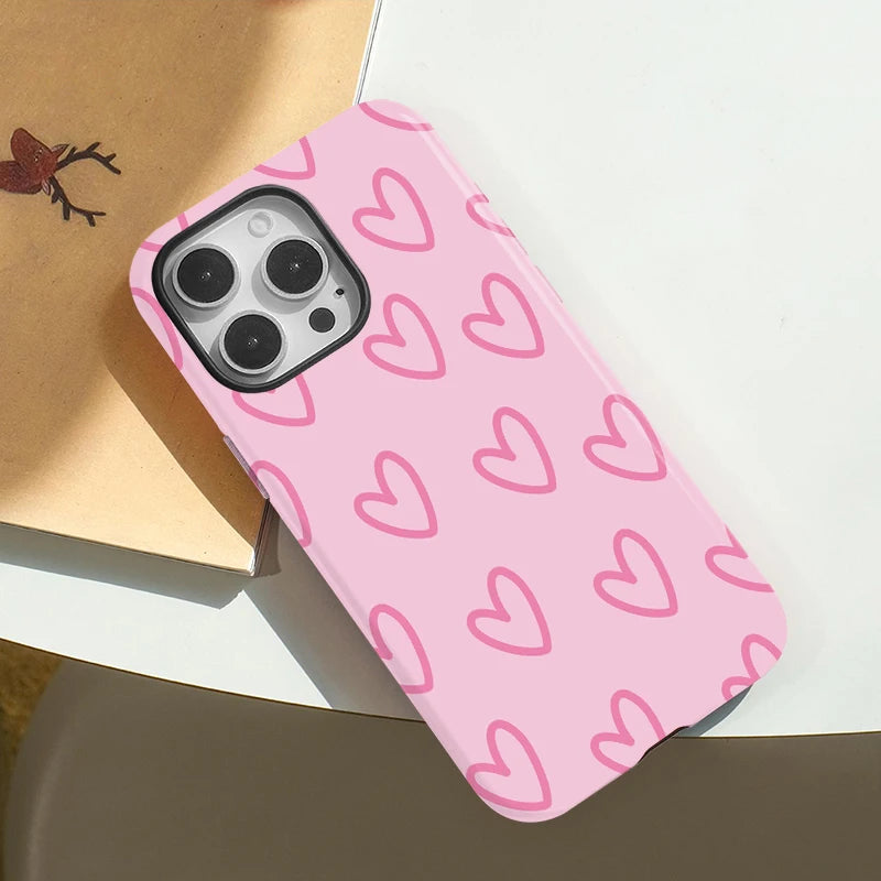 New Style Trends - Lovecore Sketch Heart Cute iPhone Case - Outfit Ideas