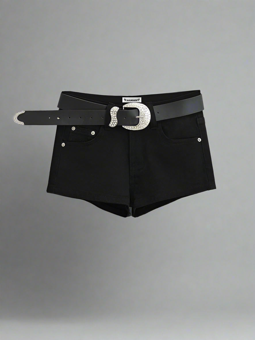 New Style Trends - Midnight Glam Belted Alt Shorts - Outfit Ideas