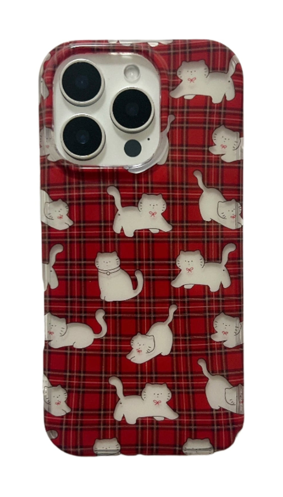 New Style Trends - Red Plaid Cat Cute iPhone Case - Outfit Ideas