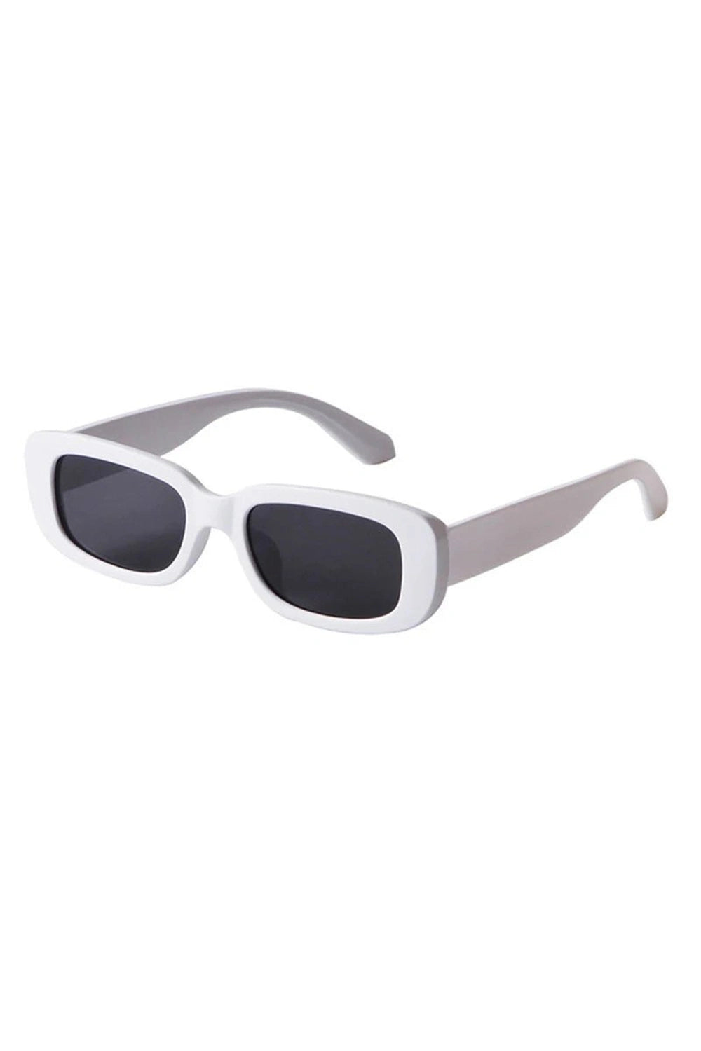 New Style Trends - Retro White Rectangular Sunglasses - Outfit Ideas