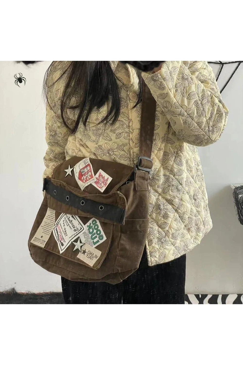 New Style Trends - Retro Y2K Messenger Canvas Women's Bag - Outfit Ideas