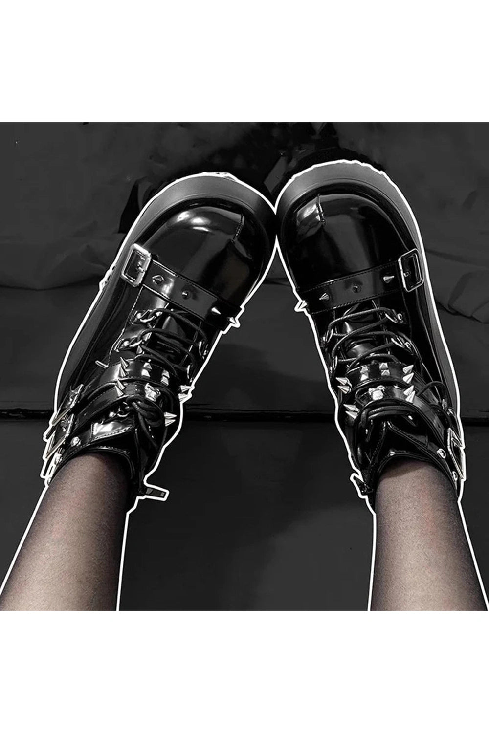 New Style Trends - Rivet Platform Alt Punk Boots - Outfit Ideas