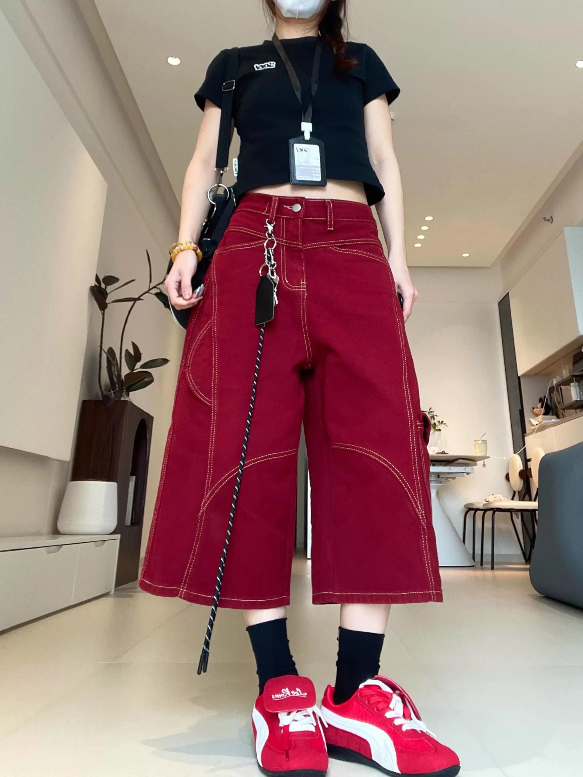 New Style Trends - Scarlet Grip Y2k Street Shorts - Outfit Ideas