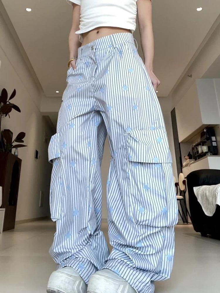 New Style Trends - Skyline Star Cargo Edgy Y2k Pants - Outfit Ideas