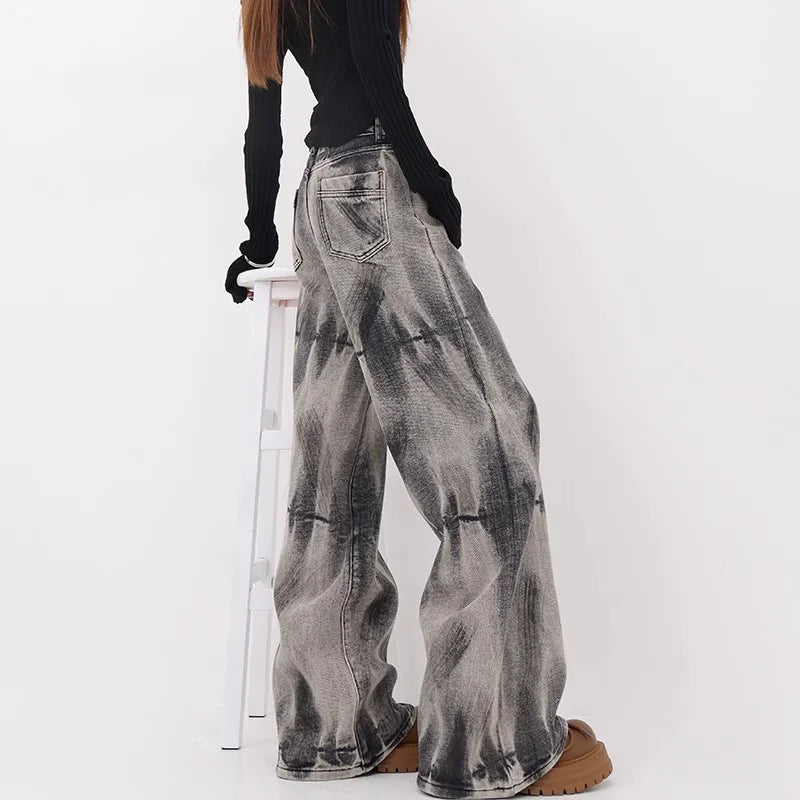 New Style Trends - Smoke Fade Wide Edgy Jeans - Outfit Ideas