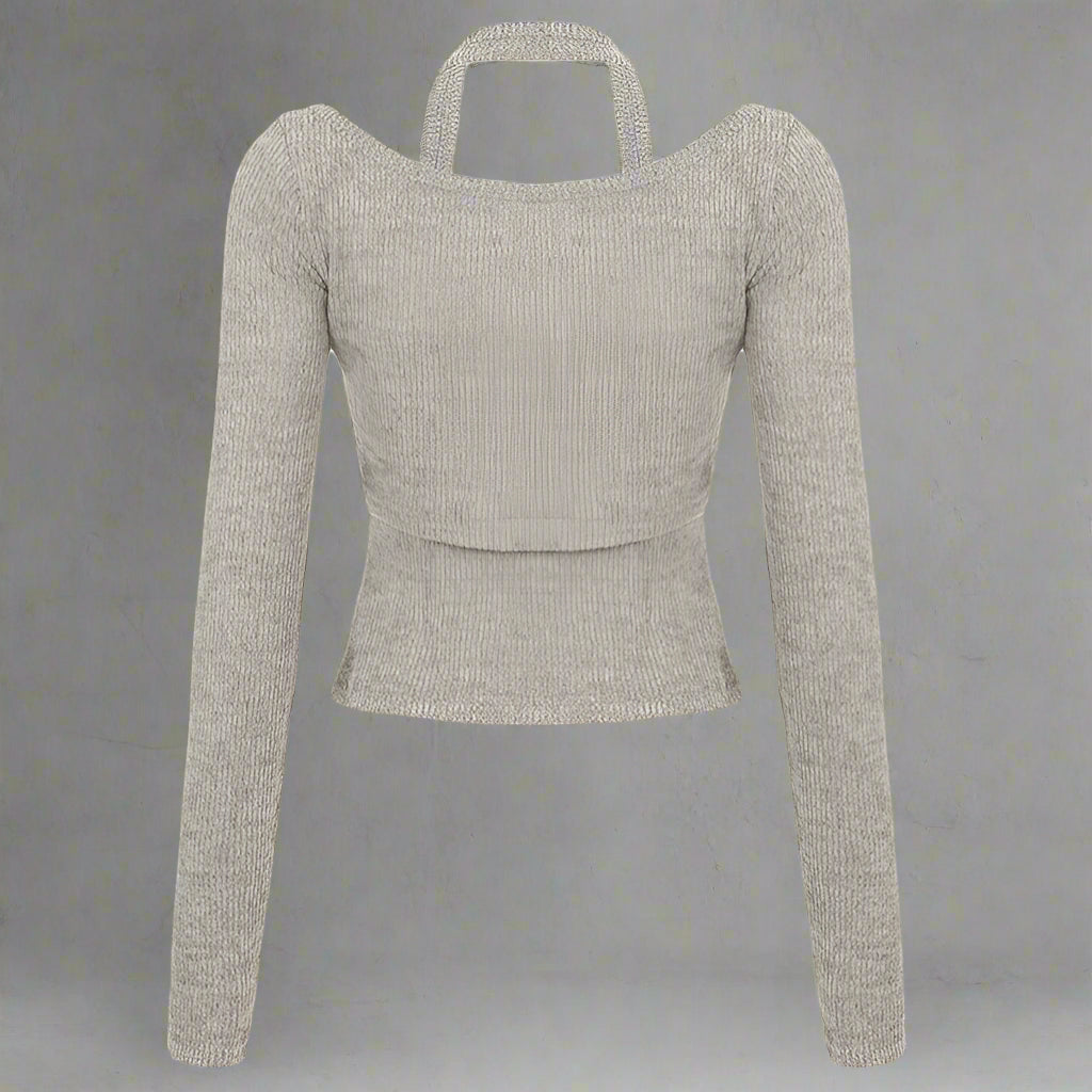 New Style Trends - Soft Drape Button-Up Knit Edgy Long Sleeve Top - Outfit Ideas