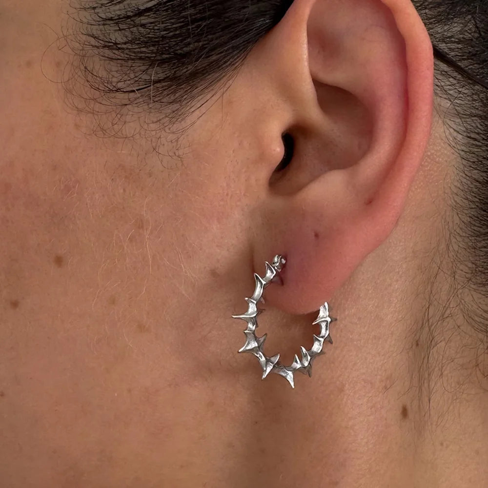 New Style Trends - Spiked Crown Edgy Earrings - Outfit Ideas