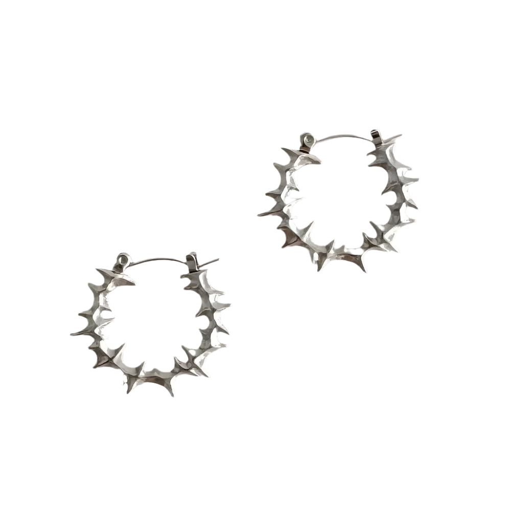 New Style Trends - Spiked Crown Edgy Earrings - Outfit Ideas