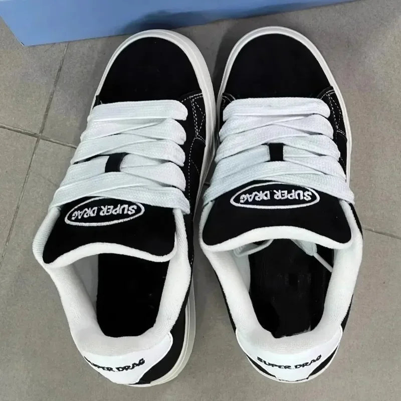 New Style Trends - Super Drag Edgy Skate Sneakers - Outfit Ideas