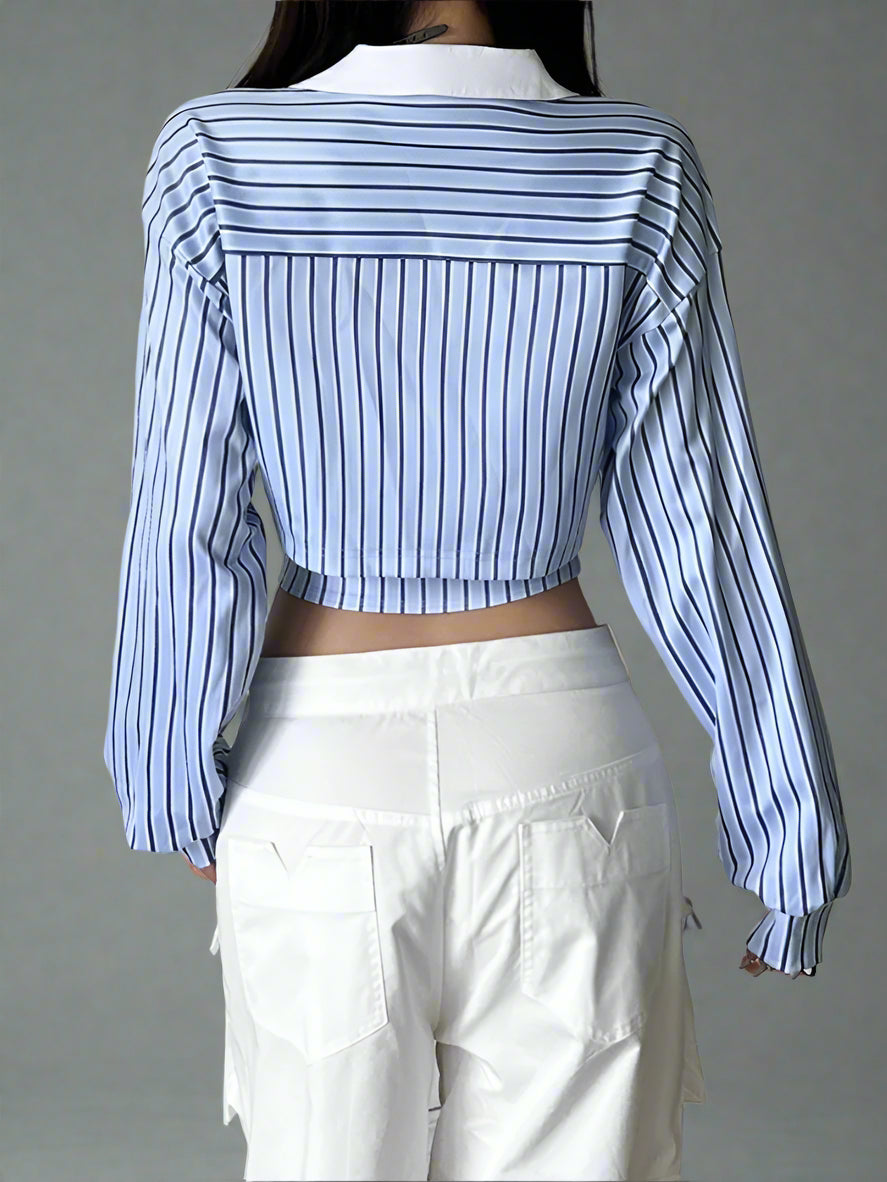 New Style Trends - Varsity Edgy Corset Shirt - Outfit Ideas