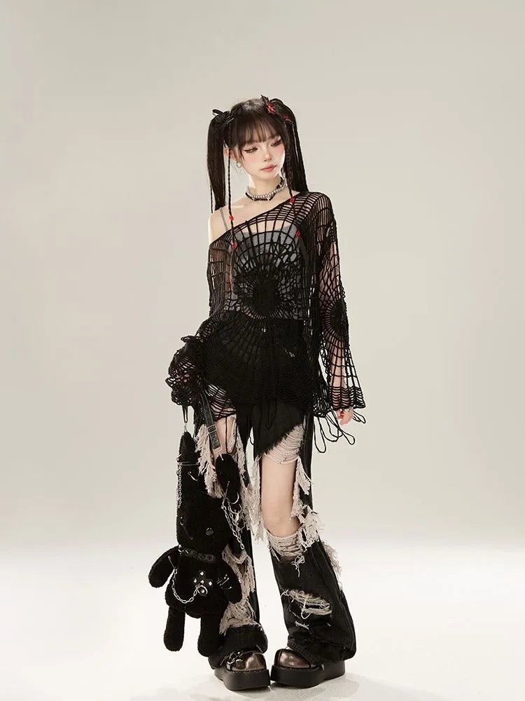 New Style Trends - Webbed Nightmare Alt Mesh Top - Outfit Ideas