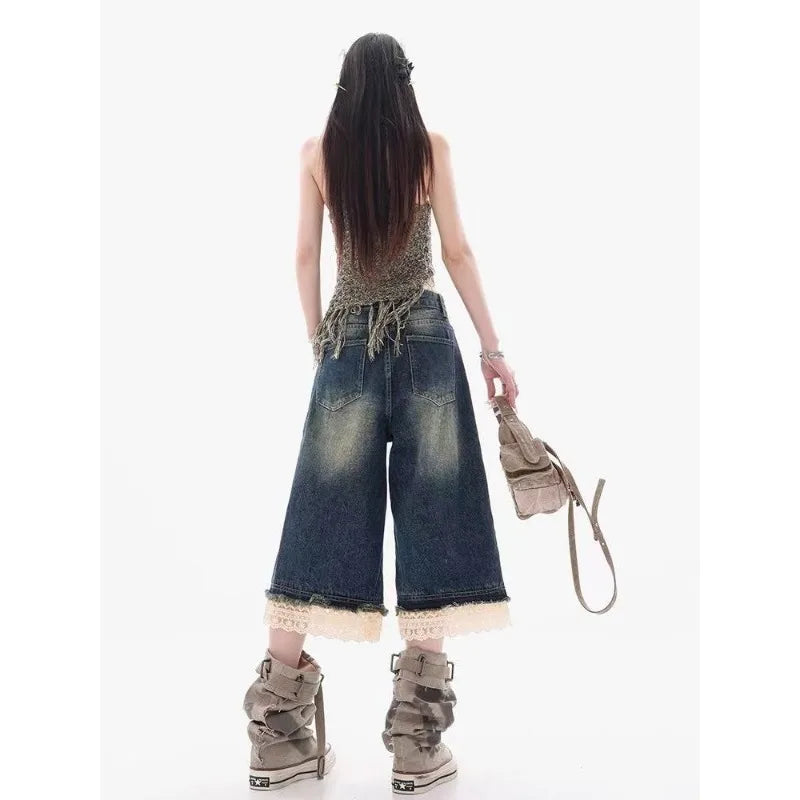 New Style Trends - Wide Y2k Jean Shorts - Outfit Ideas