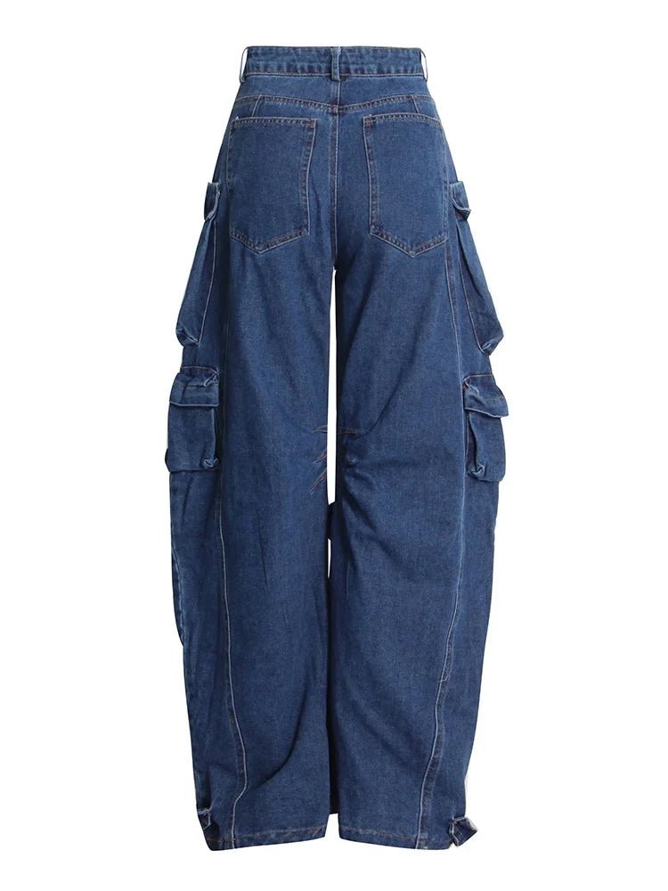 New Style Trends - Y2k Deep Sea Cargo Denim Pants - Outfit Ideas