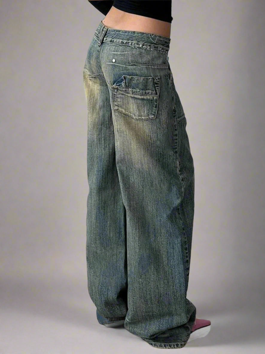 New Style Trends - Y2k Fall Retro Washed Baggy Jeans - Outfit Ideas New Style Trends - Y2k Fall Retro Washed Baggy Jeans - Outfit Ideas