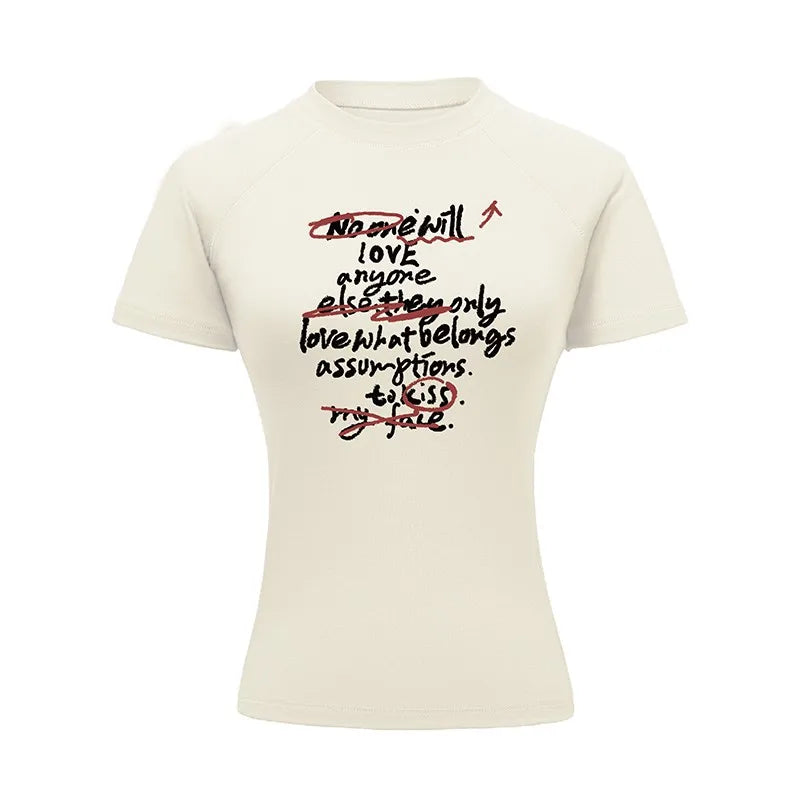 New Style Trends - Y2K Graffiti Love T-Shirt - Outfit Ideas