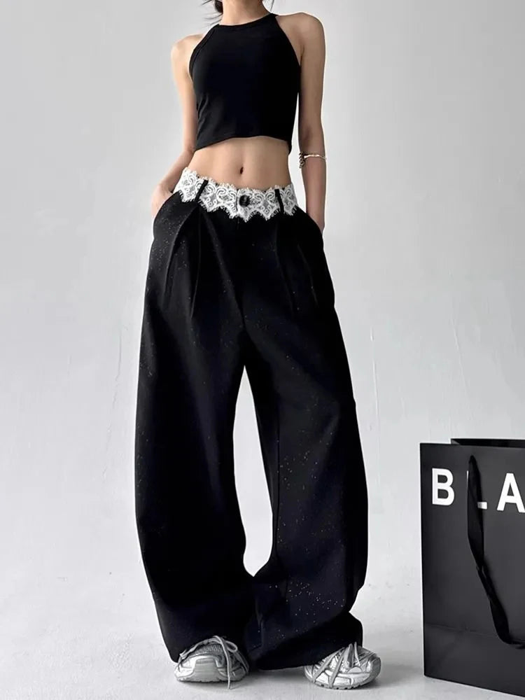 New Style Trends - Y2k Noir Lace Peekaboo Edgy Pants - Outfit Ideas