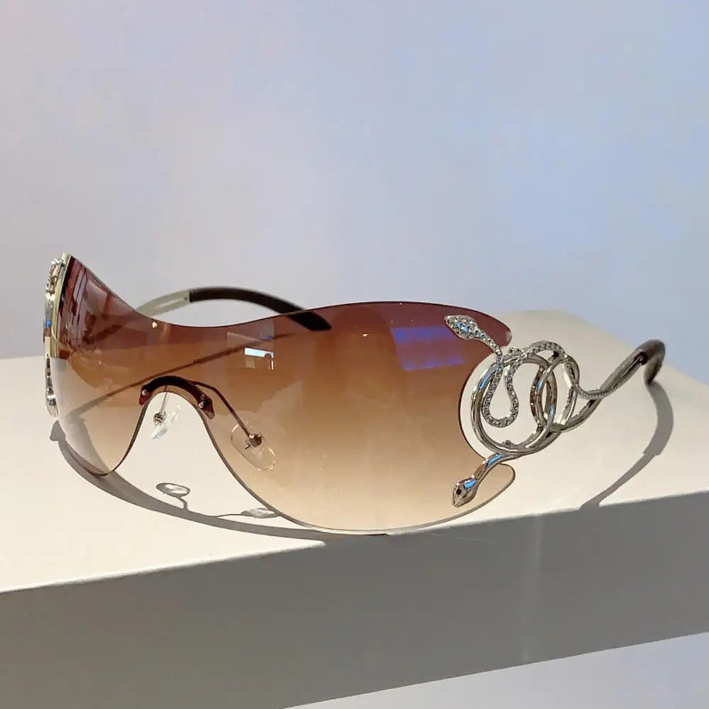 New Style Trends - Y2k Serpent Luxe Shield Sunglasses - Outfit Ideas New Style Trends - Y2k Serpent Luxe Shield Sunglasses - Outfit Ideas