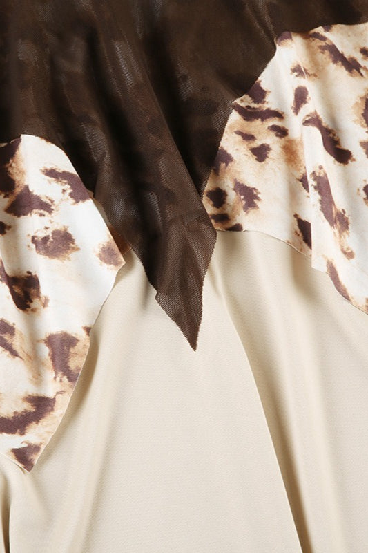 New Style Trends Edit, Tribal Leopard Print Asymmetrical Midi Skirt