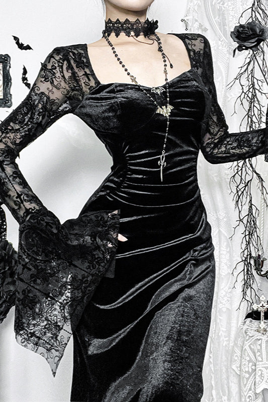 Velvet Vintage Gothic Dress: Your Perfect Thanksgiving Dress Choice