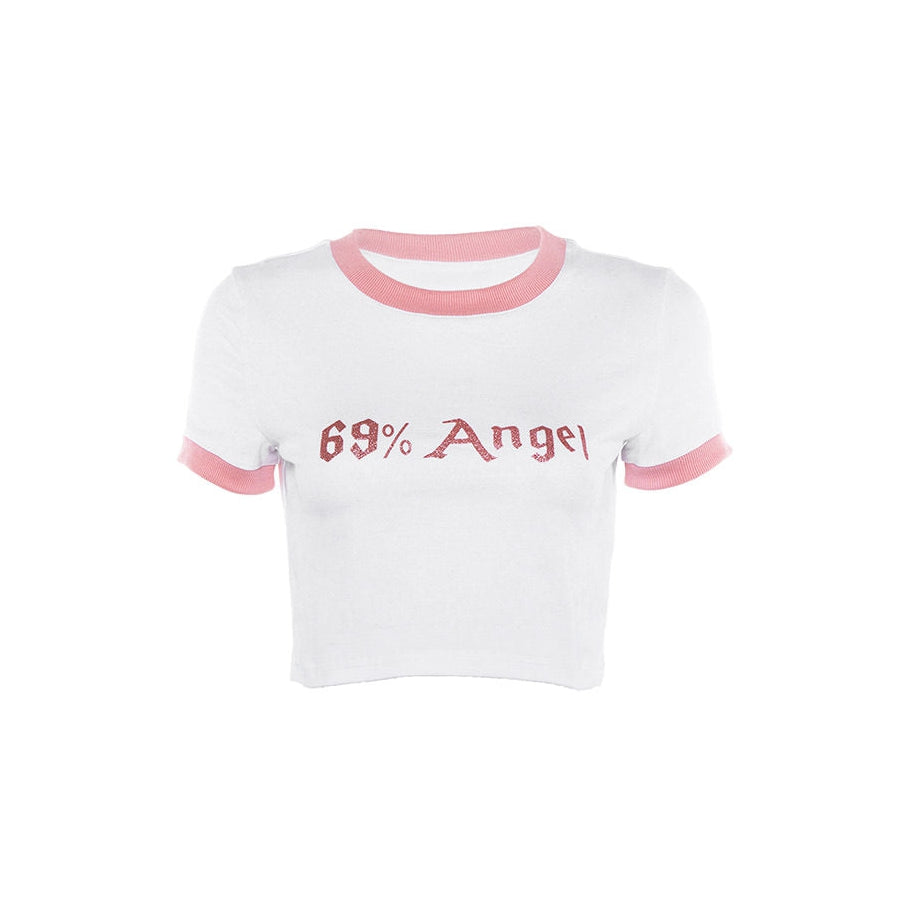 Style Core Aesthetics, New Style Trends - 69% Angel Crop Tee